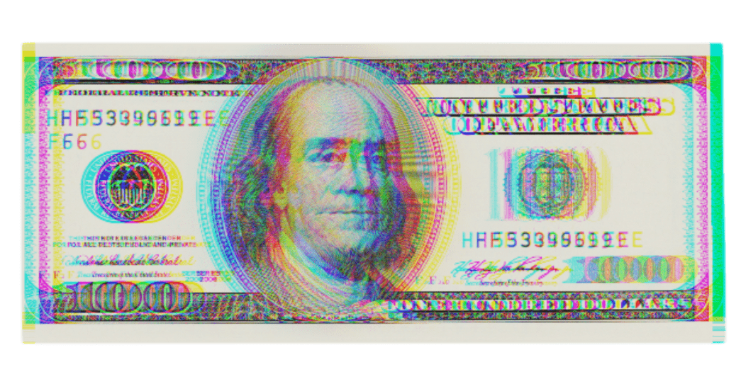 transparent dollar bill