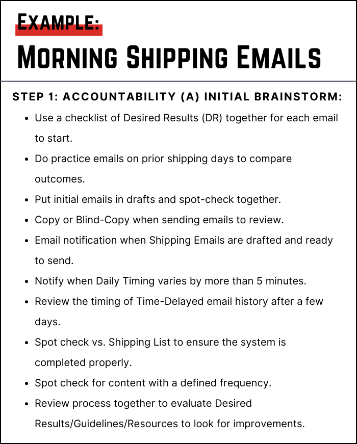 morning shipping emails